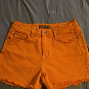 Forever 21 Vibrant Orange Jean Shorts